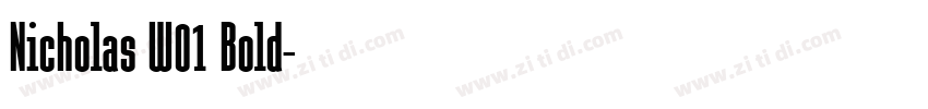 Nicholas W01 Bold字体转换